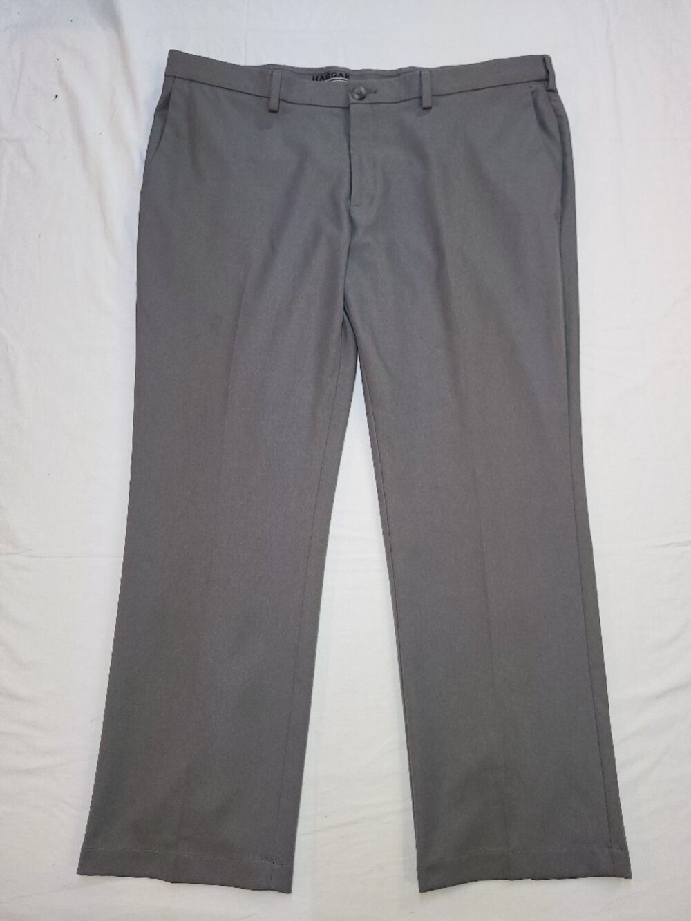 Haggar Cool 18 Men's Gray Dress Pants Size 18 x 30 Flat Front